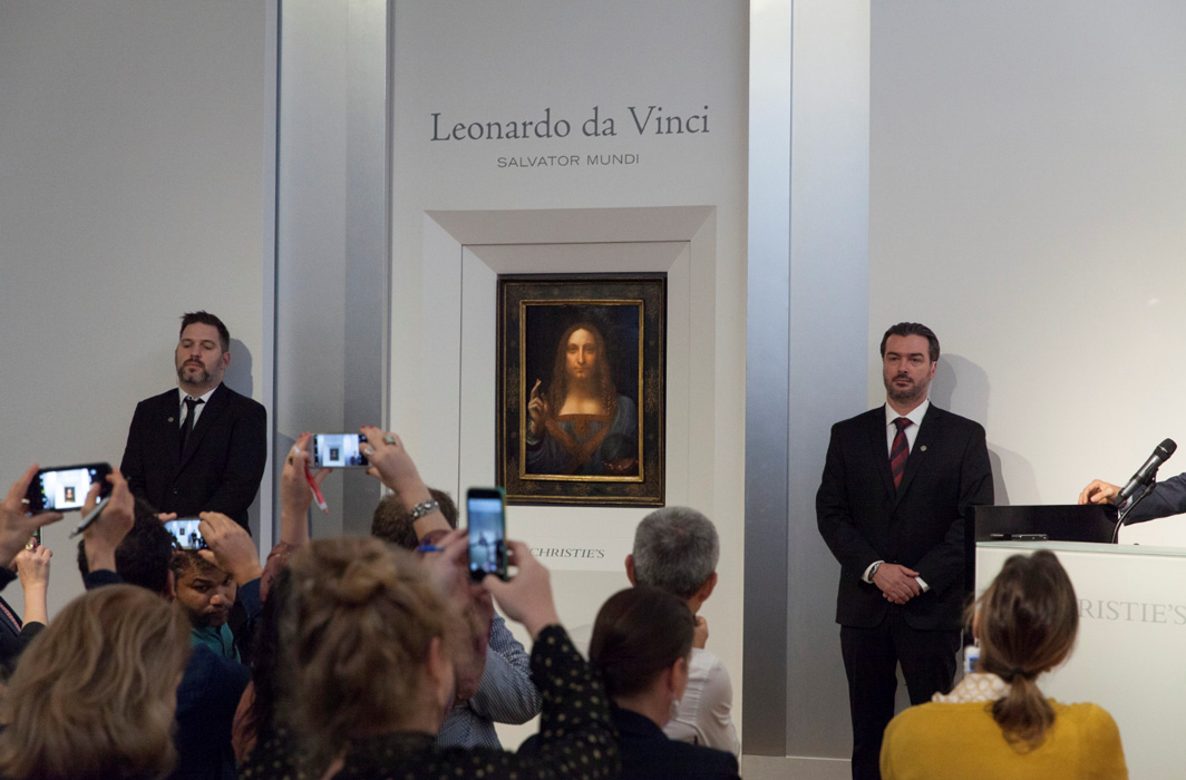 La peinture Salvator Mundi de Léonard de Vinci.