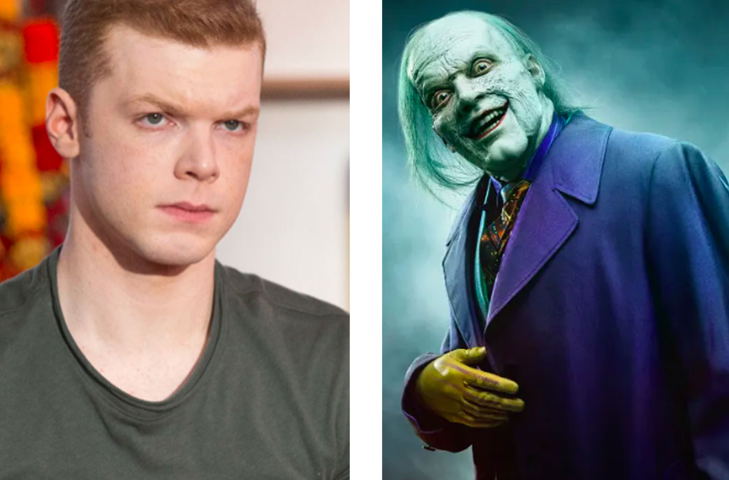 Deux photos de Cameron Monaghan dont une dans son rôle du Joker.