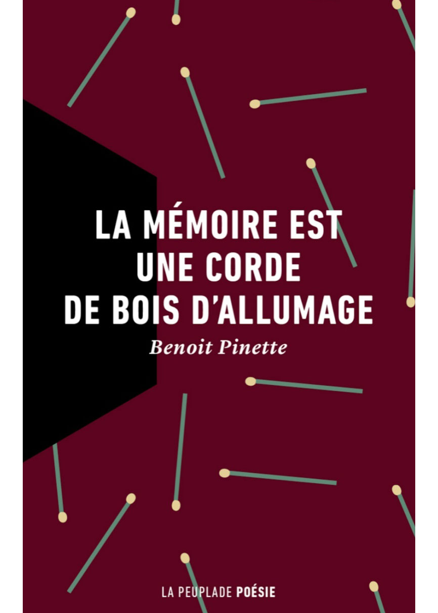 Recueil de poésie de Benoit Pinette.