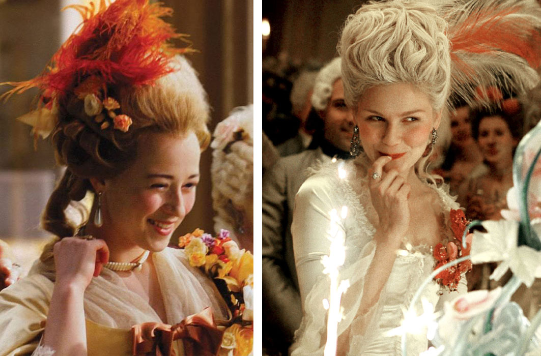 Les actrices Karine Vanasse et Kirsten Dunst dans le rôle de Marie-Antoinette.