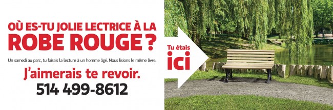LOTO-QUÉBEC - " Où es-tu jolie lectrice à la robe rouge? "