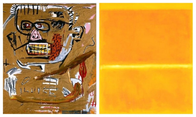 "Il duce" de Basquiat et "Saffron" de Rothko