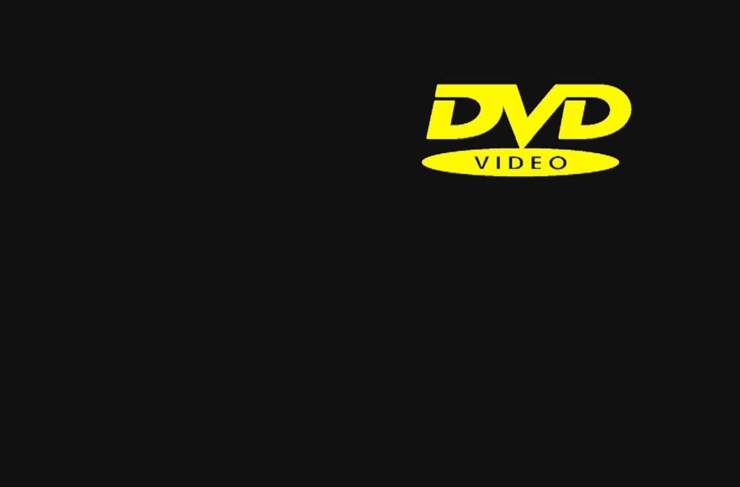 Logo DVD sur fond noir